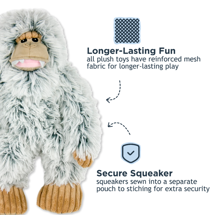 Tall Tails Plush Yeti Squeaker Toy